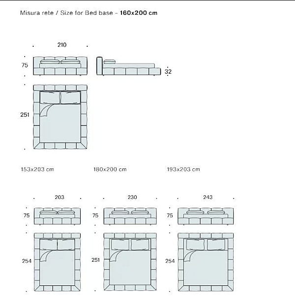 Letto matrimoniale con contenitore in tessuto imbottito Saba Pixel Box Large fabbrica SABA dall'Italia. Foto №11