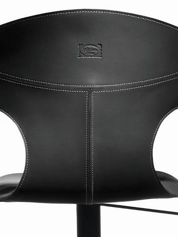 Sgabello da banco con poggiapiedi Montera in pelle Poltrona Frau fabbrica POLTRONA FRAU dall'Italia. Foto №2