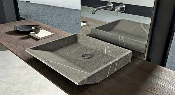 Unità lavabo doppia in rovere con specchio SURF MODULNOVA fabbrica Modulnova dall'Italia. Foto №6