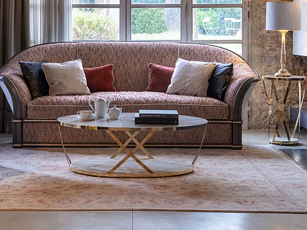 Tavolino laterale alto rotondo in onice Savio Firmino 3634 fabbrica SAVIO FIRMINO dall'Italia. Foto №5