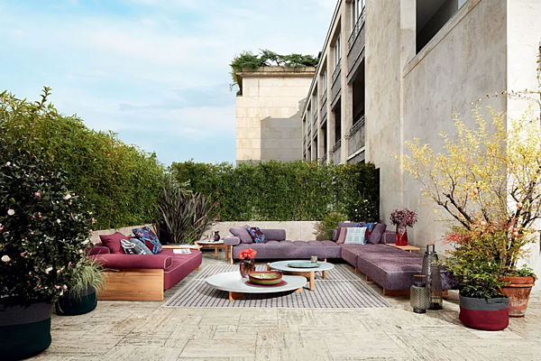 Divano angolare in tessuto da giardino CASSINA Sail Out fabbrica CASSINA dall'Italia. Foto №2