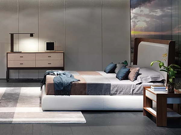 Letto matrimoniale con copertura removibile e schienale alto GIORGETTI Hypnos fabbrica GIORGETTI dall'Italia. Foto №2