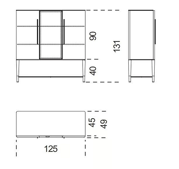Vetrina in legno e cristallo con illuminazione integrata Gallotti&Radice Tama fabbrica Gallotti & Radice dall'Italia. Foto №2