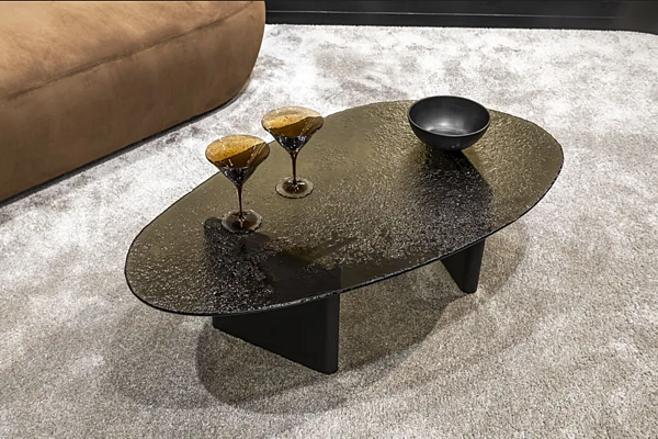 Tavolino da caffè ovale in vetro fuso MisuraEmme Stowe fabbrica MisuraEmme dall'Italia. Foto №3