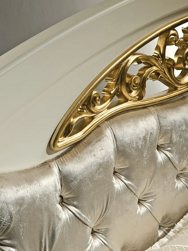 Letto matrimoniale in legno con testata imbottita CASA +39 LA FENICE 1302, 1304 fabbrica CASA +39 dall'Italia. Foto №3