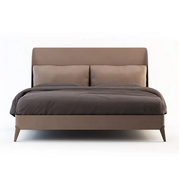 Letto matrimoniale con testata imbottita in nabuk FORMITALIA Futura fabbrica FORMITALIA dall'Italia. Foto №5