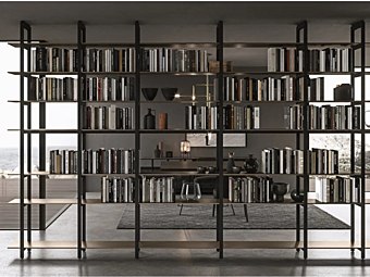Libreria a soffitto modulare in legno MODULNOVA UNLIMITED