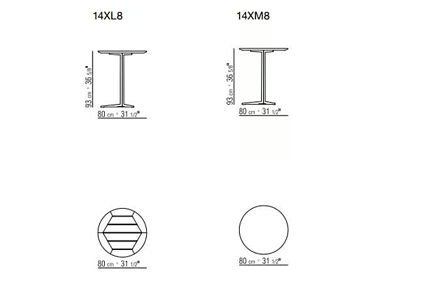 Tavolo alto con base a 3 stelle Fly outdoor FLEXFORM fabbrica FLEXFORM dall'Italia. Foto №6