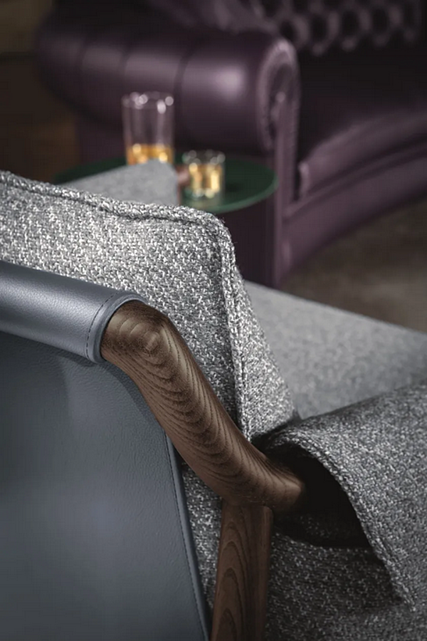 Poltrona in tessuto con braccioli Times Lounge Poltrona Frau fabbrica POLTRONA FRAU dall'Italia. Foto №4