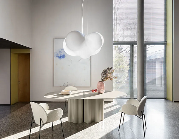 Tavolo ovale con base in poliuretano e piano in MDF laccato Saba Teatro Magico fabbrica SABA dall'Italia. Foto №6