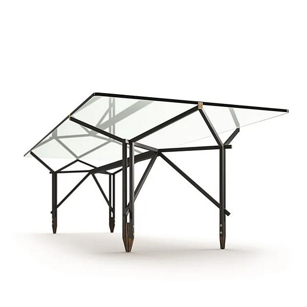 Tavolo in vetro e acciaio 815 Olimpino CASSINA fabbrica CASSINA dall'Italia. Foto №4