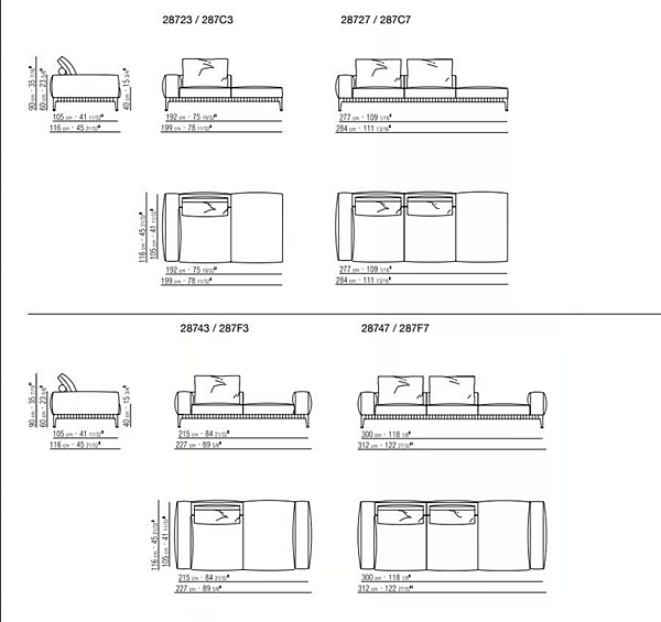 Divano angolare in tessuto Gregory XL FLEXFORM fabbrica FLEXFORM dall'Italia. Foto №18