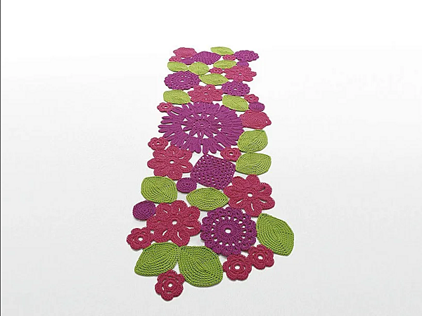Tappeto rettangolare fatto a mano in cotone con motivo floreale PAOLA LENTI TCH01 fabbrica PAOLA LENTI dall'Italia. Foto №1