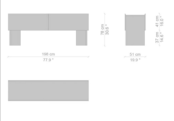Credenza con ante a ribalta in legno CASSINA HAYAMA fabbrica CASSINA dall'Italia. Foto №7