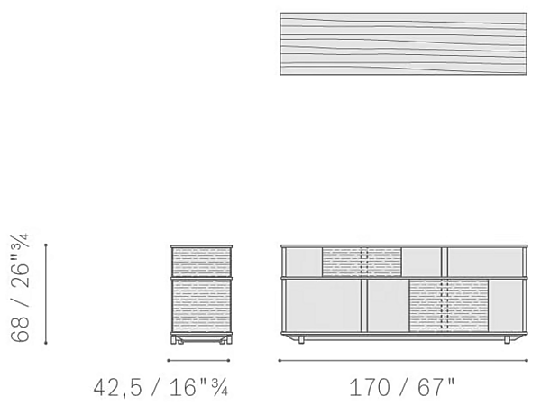 Credenza in tessuto tecnico POLTRONA FRAU collezione Lloyd Tex fabbrica POLTRONA FRAU dall'Italia. Foto №23