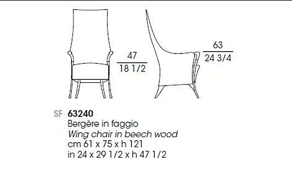 Poltrona in tessuto con poggiatesta GIORGETTI Progetti fabbrica GIORGETTI dall'Italia. Foto №3