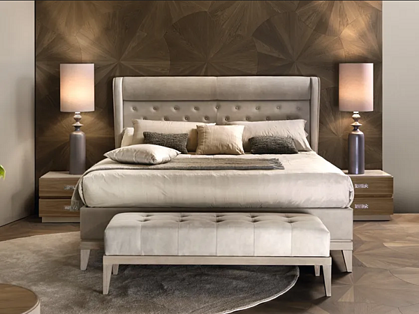Letto matrimoniale in pelle imbottita Segreti S990 ARTE BROTTO S990 fabbrica Arte Brotto dall'Italia. Foto №1