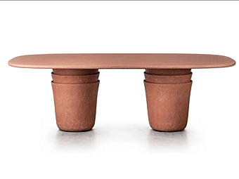 Tavolo da giardino rettangolare in argilla Gervasoni Kasane 33 fabbrica Gervasoni dall'Italia