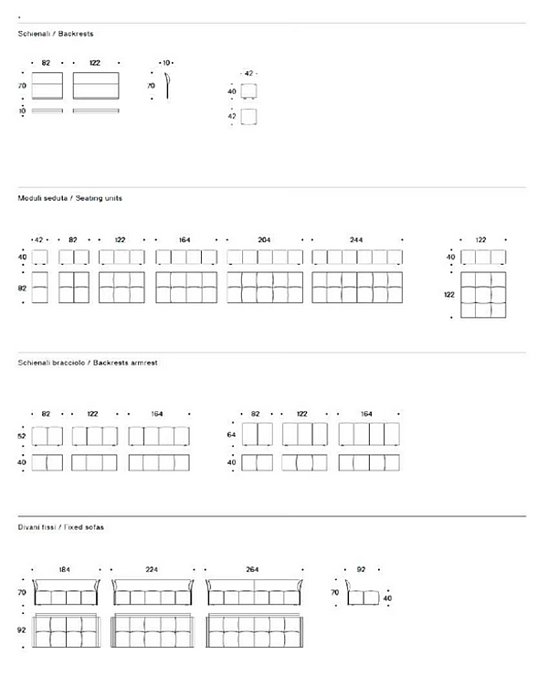 Divano angolare in tessuto con fodera removibile Pixel Saba fabbrica SABA dall'Italia. Foto №20