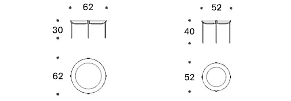 Tavolino da caffè rotondo in metallo con vassoio GEO Saba fabbrica SABA dall'Italia. Foto №5