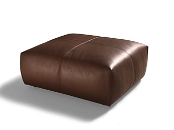 Pouf quadrato in pelle Black Tie Cubo CUB100