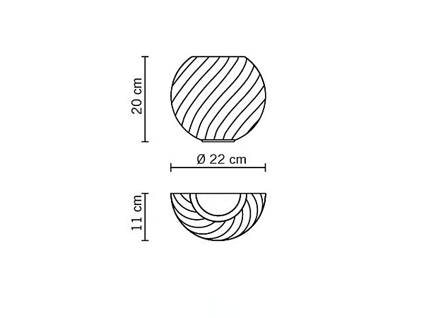 Applique da parete in cristallo Fabbian Diamond Swirl fabbrica Fabbian dall'Italia. Foto №3