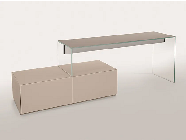 Scrivania da ufficio in vetro e acciaio inox Gallotti&Radice Multiple Air Desk 1 Up fabbrica Gallotti & Radice dall'Italia. Foto №5