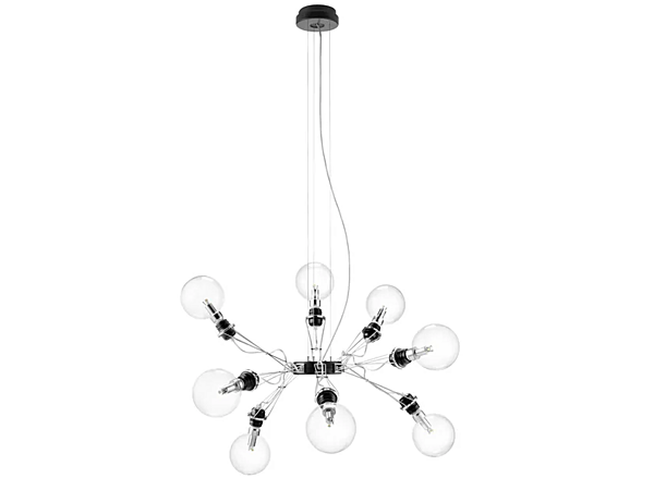 Lampada a sospensione in vetro e alluminio dimmerabile LED Matrix Otto Lumina 385 fabbrica Lumina dall'Italia. Foto №1