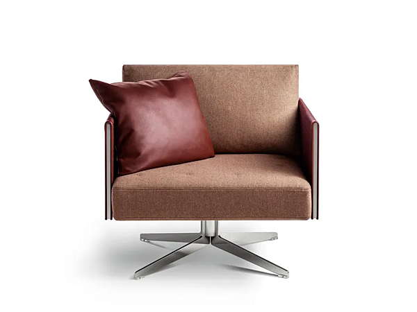 Poltrona girevole con base a 4 razze in tessuto Clayton Poltrona Frau fabbrica POLTRONA FRAU dall'Italia. Foto №7