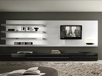 Parete attrezzata in legno sospesa MisuraEmme Tao fabbrica MisuraEmme dall'Italia