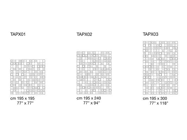 Tappeto in feltro con forme geometriche Pixel PAOLA LENTI fabbrica PAOLA LENTI dall'Italia. Foto №4