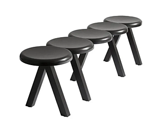 Panchina in frassino con schienale imbottito Driade Millepiedi fabbrica Driade dall'Italia