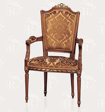 Poltrona con braccioli in velluto imbottito e legno massello FRATELLI RADICE 349 fabbrica FRATELLI RADICE dall'Italia