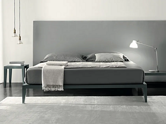 Letto matrimoniale con testiera imbottita in tessuto Lera Duomo Design