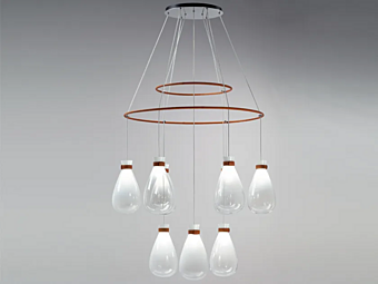 Lampadario in vetro soffiato POLTRONA FRAU SOFFI