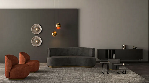 Divano curvo a tre posti in tessuto CASA +39 MATISSE EMA101, EMA103 fabbrica ENCORE (by CASA +39) dall'Italia. Foto №4