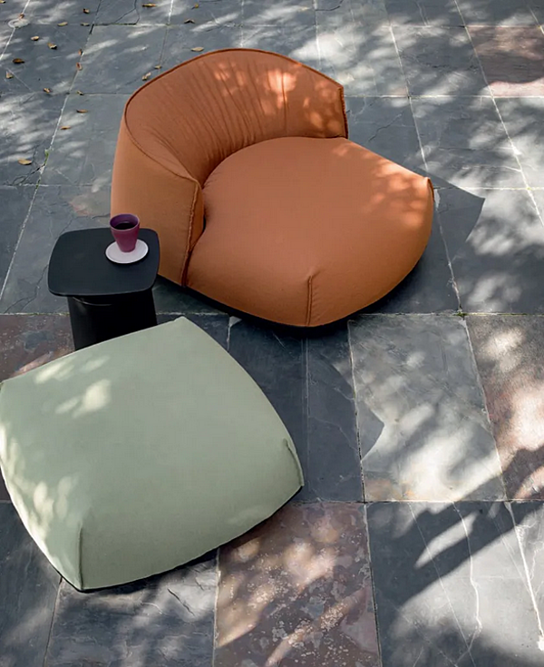 Pouf da giardino in tessuto Sunbrella Brioni Kristalia fabbrica Kristalia dall'Italia. Foto №6