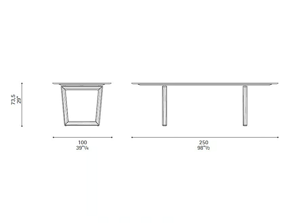 Tavolo rettangolare in legno massello Bolero POLTRONA FRAU fabbrica POLTRONA FRAU dall'Italia. Foto №9