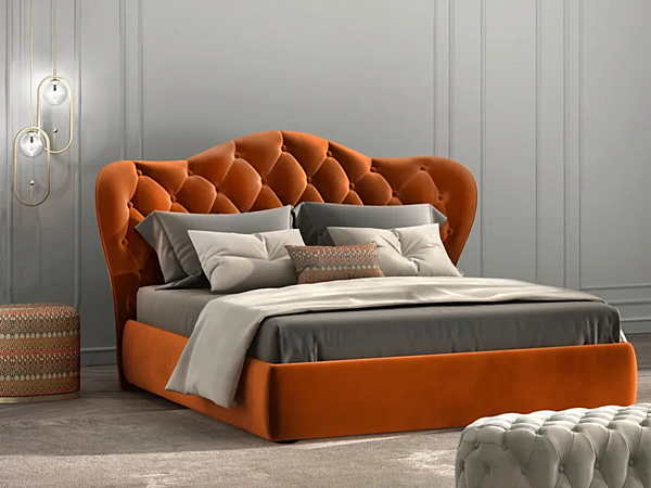 Letto matrimoniale in tessuto con testata trapuntata CASA +39 FLY C22005, C22006, C22007, C22008 fabbrica CASA +39 dall'Italia. Foto №1
