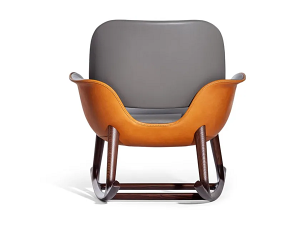 Poltrona a dondolo con braccioli in tessuto Martha Poltrona Frau fabbrica POLTRONA FRAU dall'Italia. Foto №9