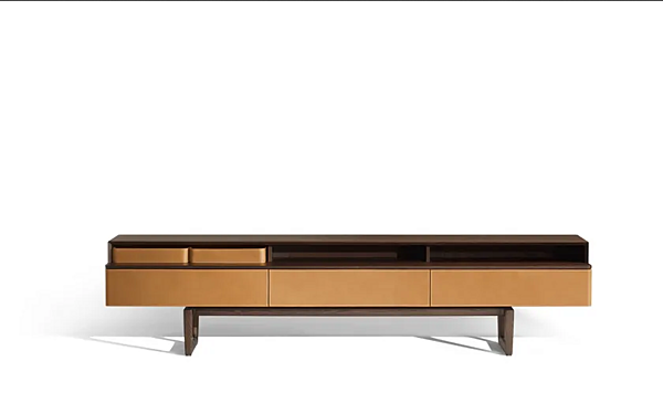 Mobile TV in pelle conciata con cassetti Fidelio POLTRONA FRAU fabbrica POLTRONA FRAU dall'Italia. Foto №2