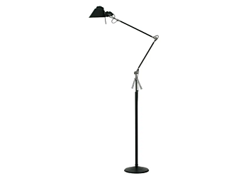 Lampada da terra regolabile in alluminio con braccio oscillante Lumina Tangram 101+125