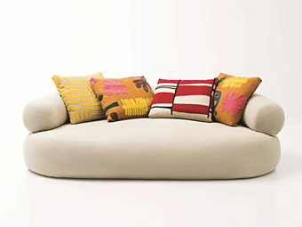 Divano in lino con copertura removibile PAOLA LENTI NOAH