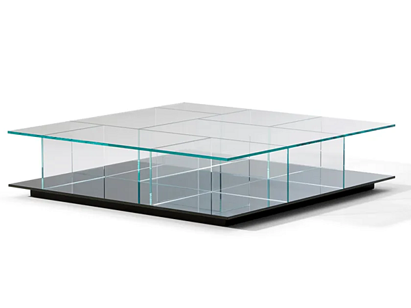 Tavolino da caffè quadrato in vetro CASSINA MEX fabbrica CASSINA dall'Italia. Foto №1