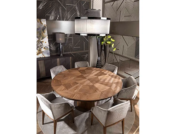 Tavolo rotondo in legno Frammenti ARTE BROTTO L615N L615N fabbrica Arte Brotto dall'Italia. Foto №3
