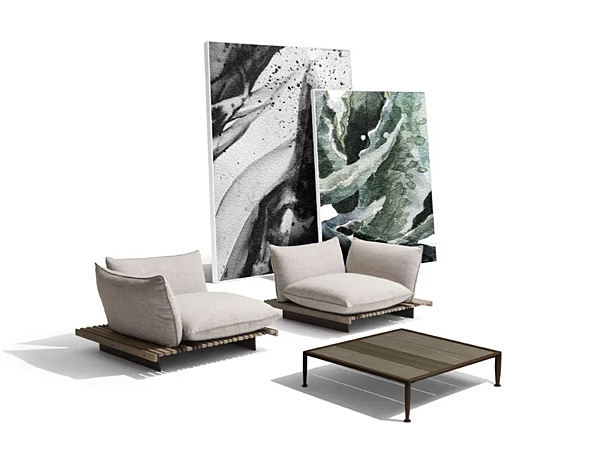 Poltrona da giardino modulare in tessuto Apsara GIORGETTI fabbrica GIORGETTI dall'Italia. Foto №1