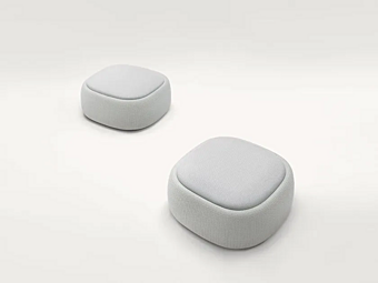 Pouf da giardino quadrato con contenitore Smile in tessuto PAOLA LENTI B75CE