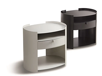 Tavolino da notte in metallo Lotus Flou