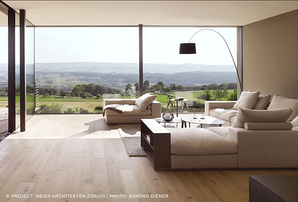 Divano angolare in tessuto con spazio di stoccaggio FLEXFORM Groundpiece fabbrica FLEXFORM dall'Italia. Foto №14