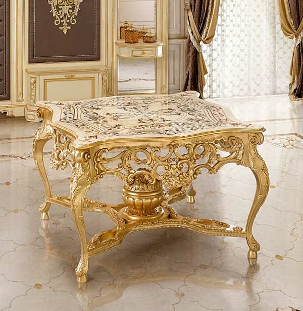 Tavolino quadrato con piano in legno dipinto a mano Modenese Gastone fabbrica MODENESE GASTONE dall'Italia. Foto №1